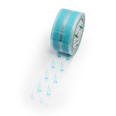 Faixa de embalagem Bopp azul com logotipo de design personalizado