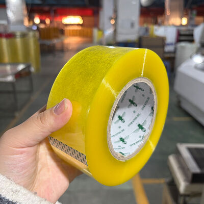 Bom preço. BOPP embalagem amarelo-amarelada fita adesiva de vedação impermeável para embalagem on-line