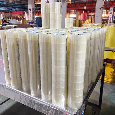 Fabrica de fita de embalagem de plástico Bopp de venda a quente, transparente e branca pura